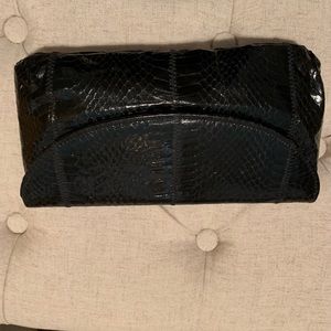 Black snake evening bag
